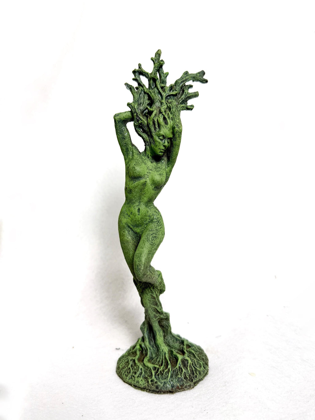 Dryad Statue, 8" Version, Green Finish