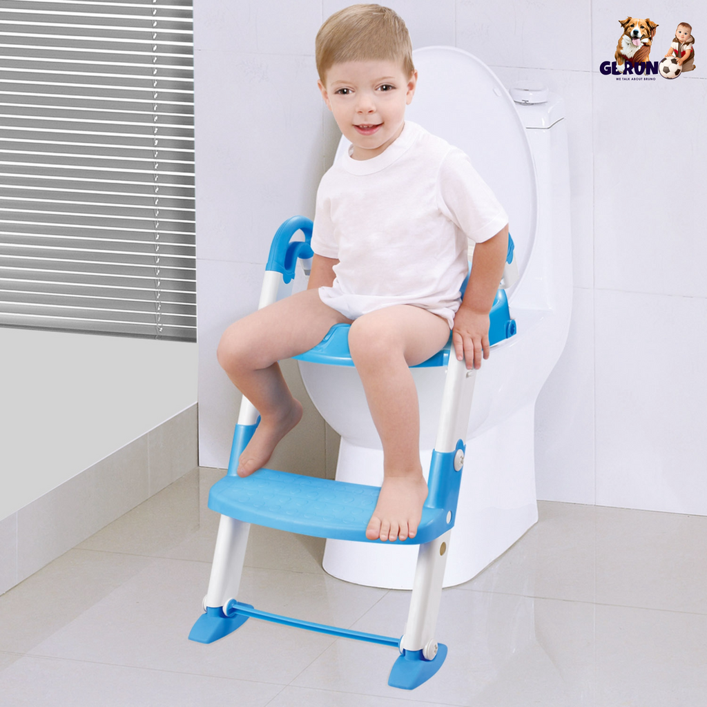 Kids Toilet Seat Toddler Potty Training Chair w/ Steps Stool Baby Toilet Ladder Anti-slip Safety