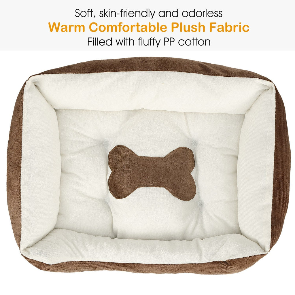 Pet Dog Bed Soft Warm Fleece Puppy Cat Bed Dog Cozy Nest Sofa Bed Cushion Mat For S/M Dog