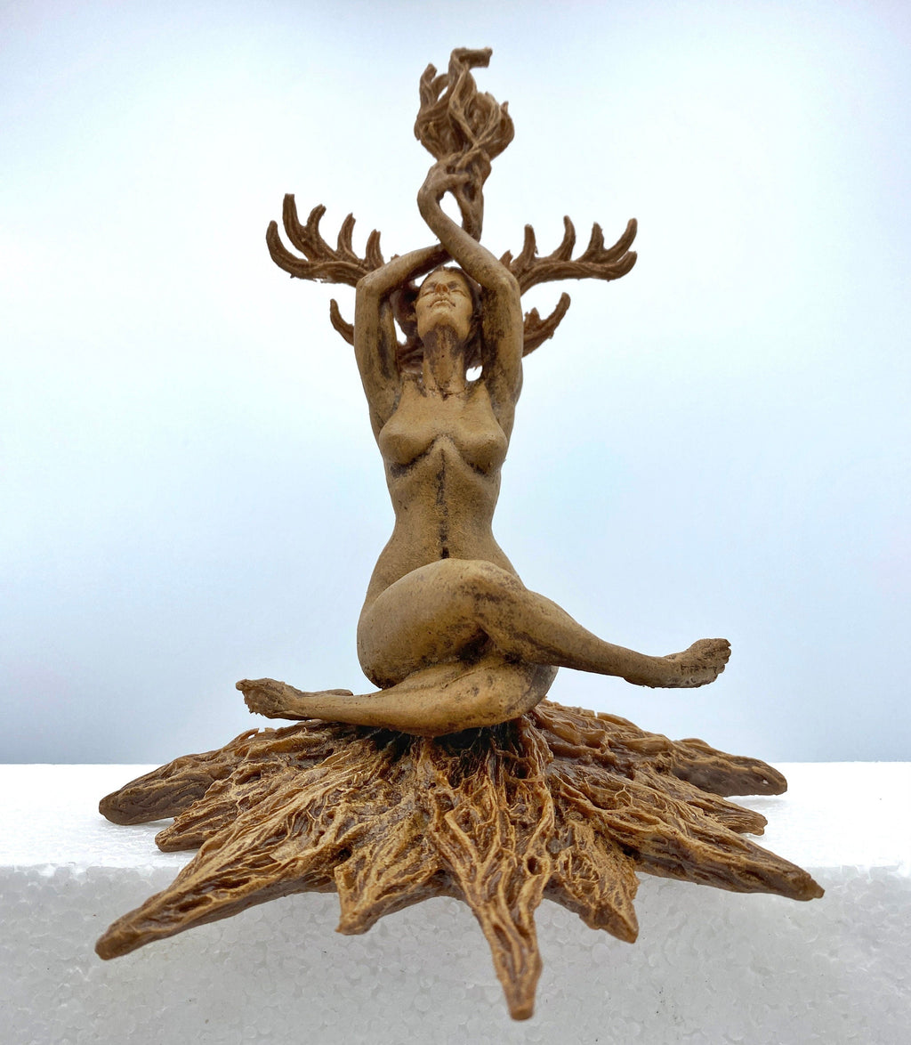 Prakrit Shakti: The Awakening Spirit Statue, Half Scale Resin|  Mythical Yoga Meditation Figurine | Goddess Altar Statue for Yoga Lovers