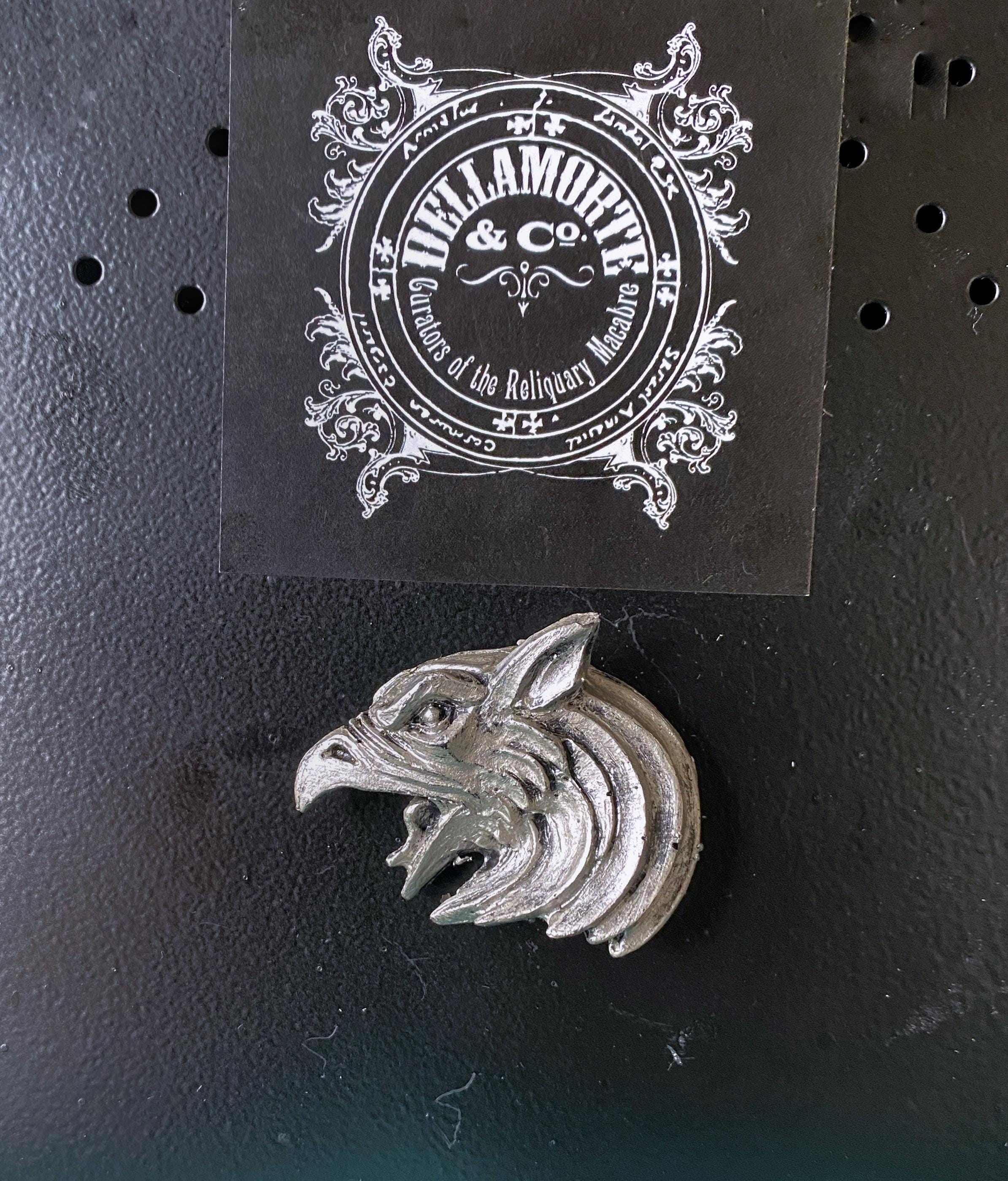 Griffin Magnet, Hand Painted Resin Sculpture | Mythic Fantasy Decor | Legendary Creature Griffin Magnet for Fantasy and Gothic Decor
