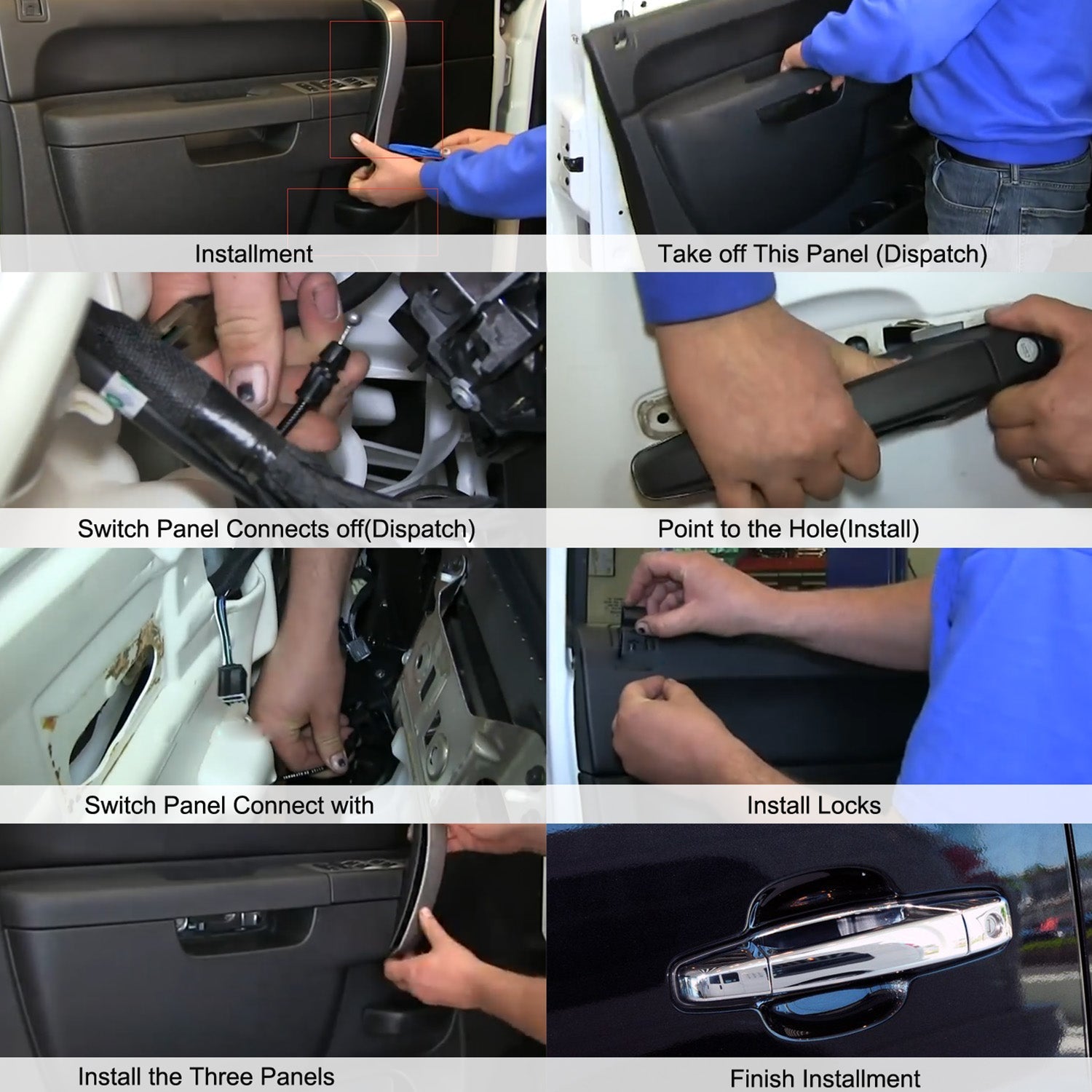 iMounTEK 4pcs Chrome Outer Handles Outside Exterior Door Handles Front Rear for Chevy Pickup Truck 2007-2013 Suburban Sierra Silverado Escalade Cadill