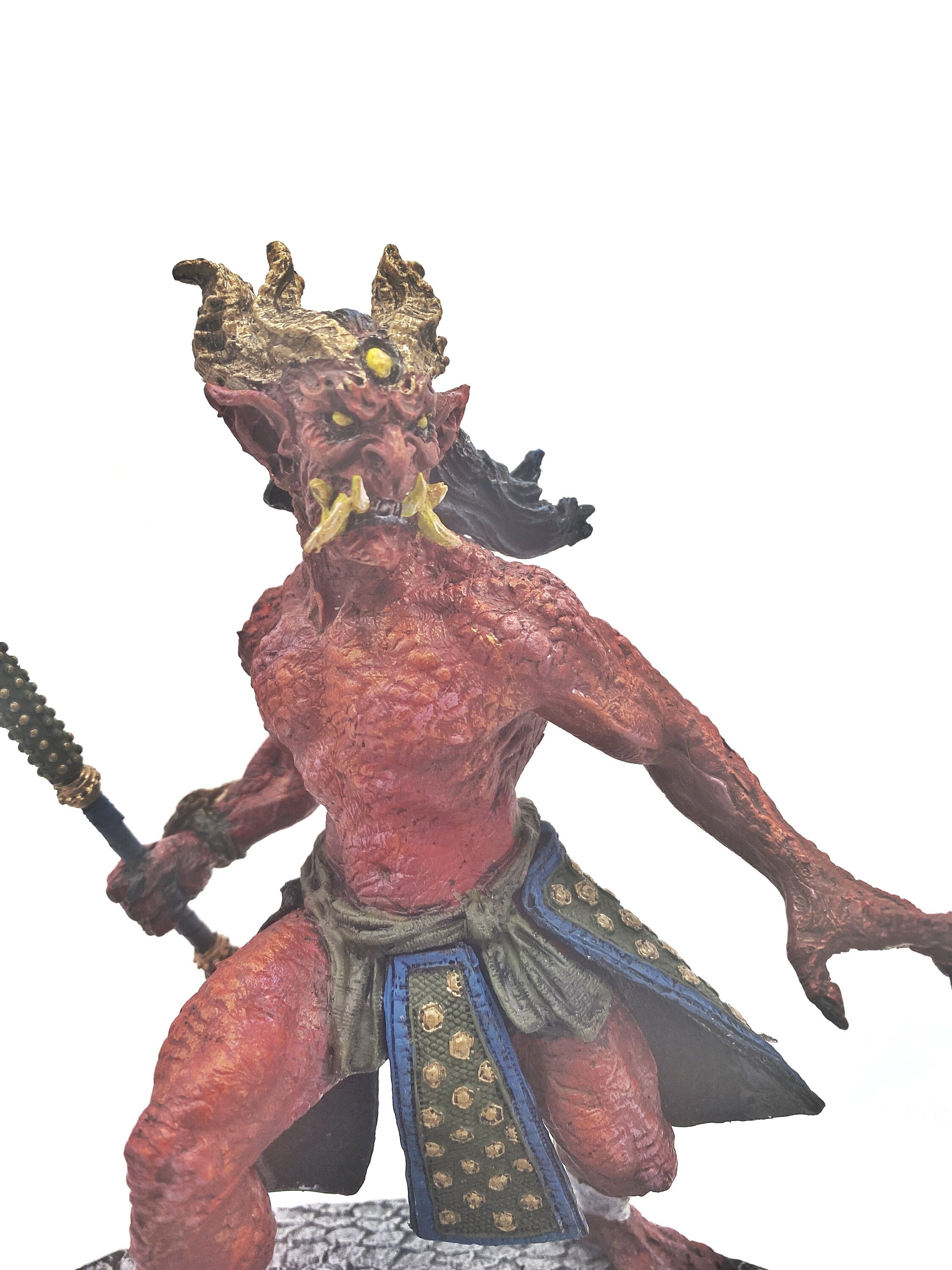 Oni Statue, Full Color, Red