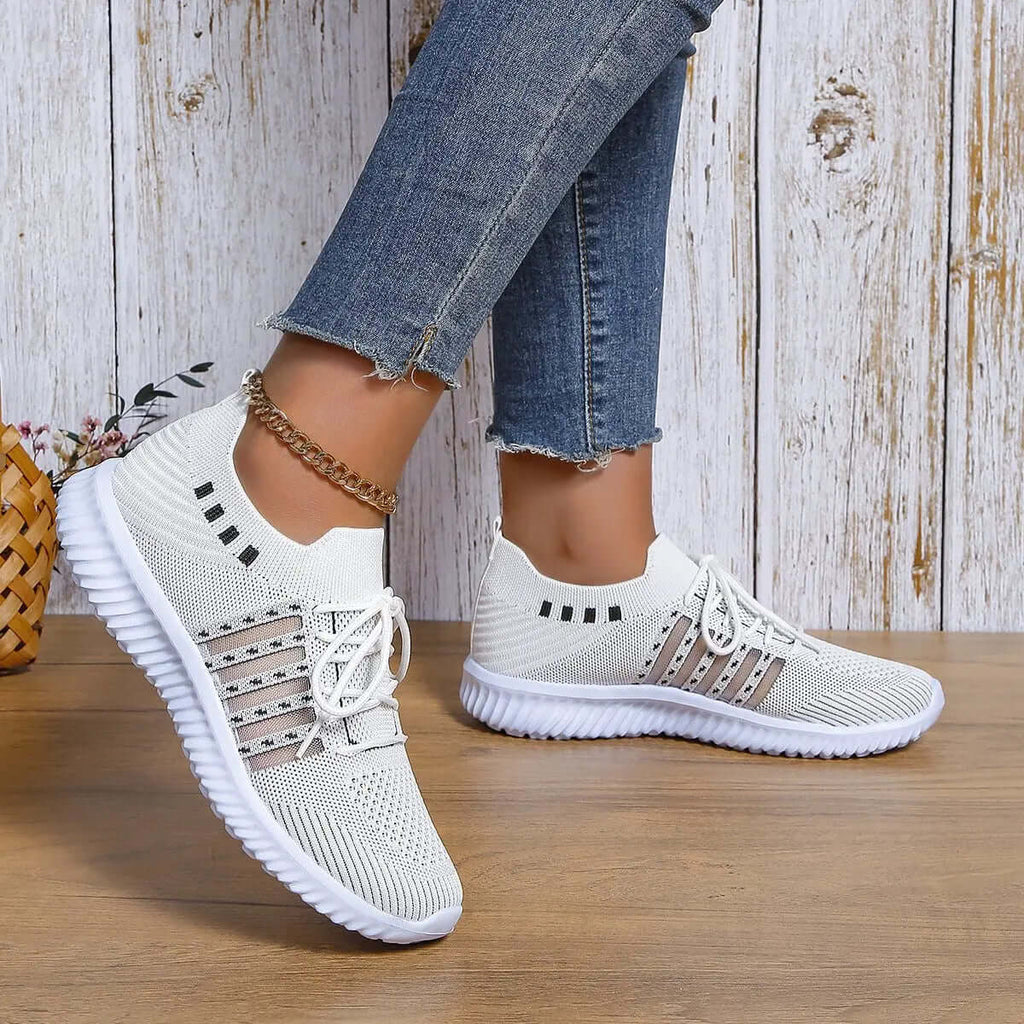 Breathable Lace-up Sneakers for Running & Casual Walking