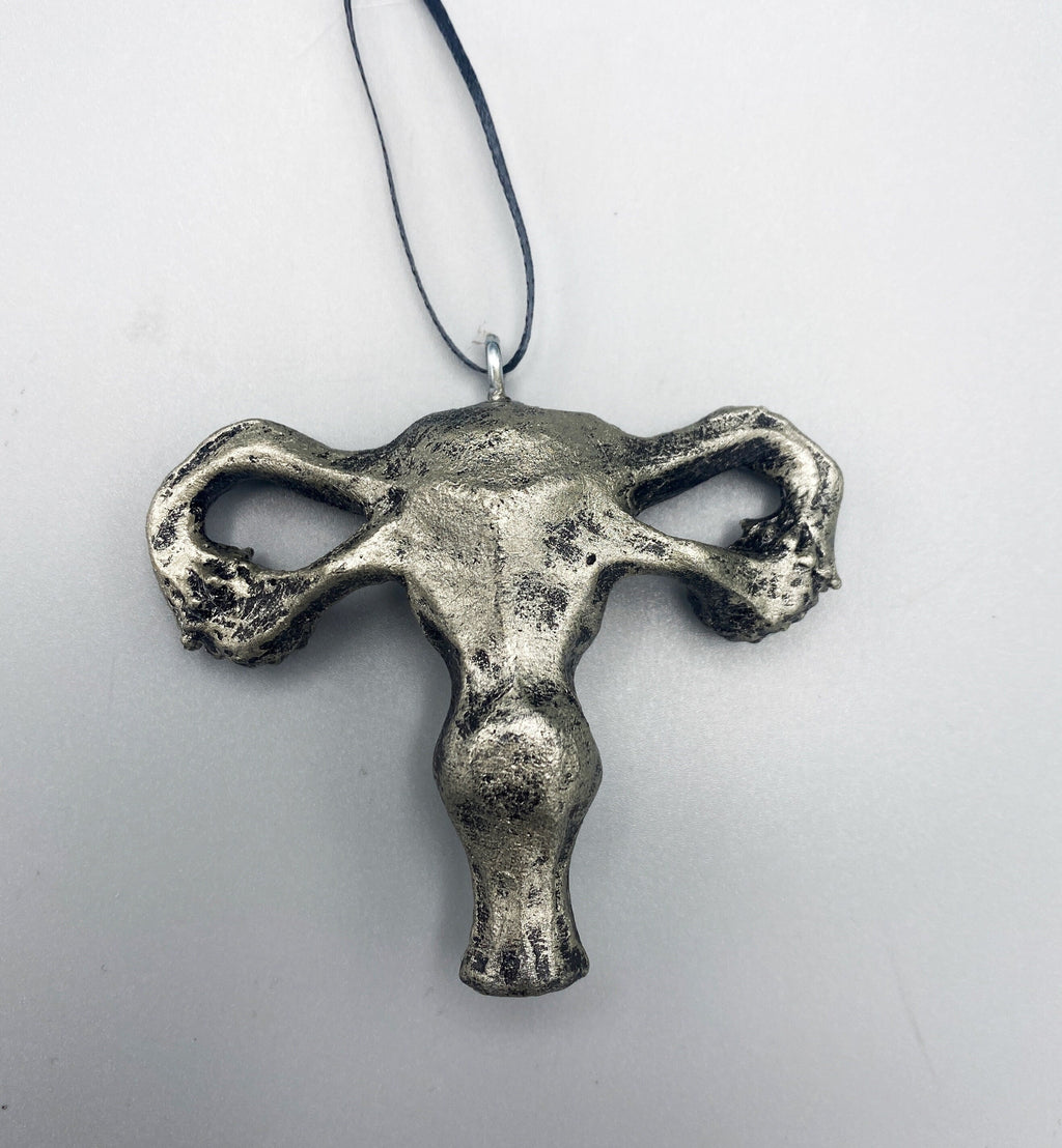 Uterus & Ovaries Ornament, Hand Painted Resin Sculpture | Medical Art, Feminist Symbol, Equal Rights Decor, Reproductive Organs Ornament