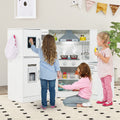 Kids Corner Pretend Kitchen Playset with Separated Washing Basin-White