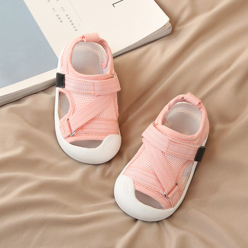 Flexible Boys Girls Breathable Mesh Shoes Slip-proof Soft Sole Shoes Baby Casual Toddler Shoes