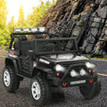 12V Kids Electric Ride On Truck with Remote Control and Operation Lever-Black