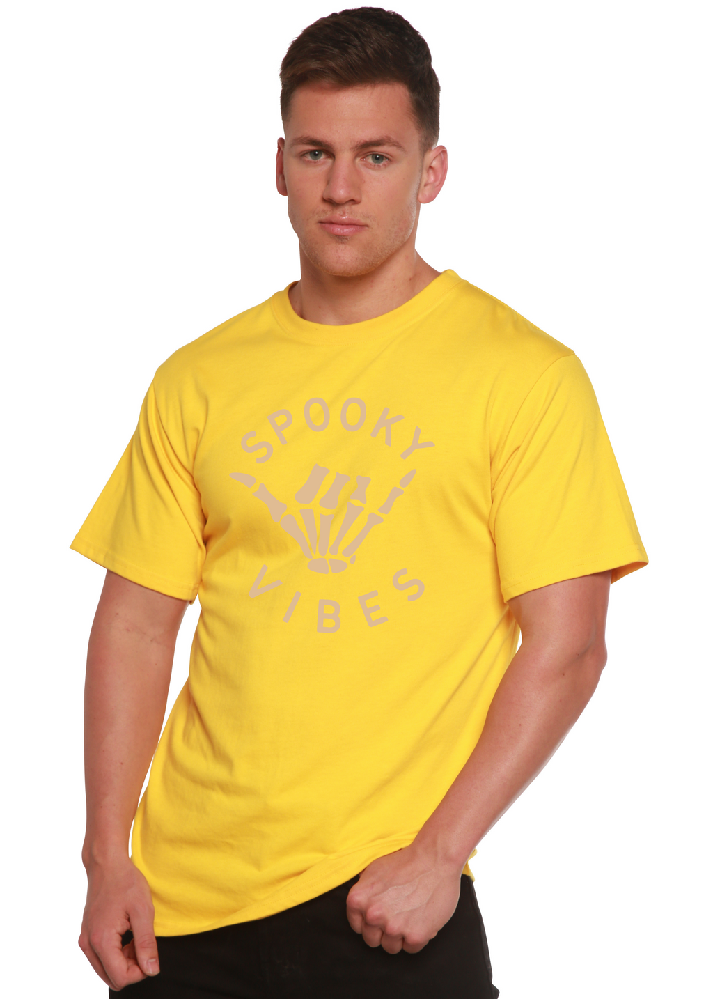 Spooky Vibes Men's Bamboo Viscose/Organic Cotton Short Sleeve Graphic T-Shirt