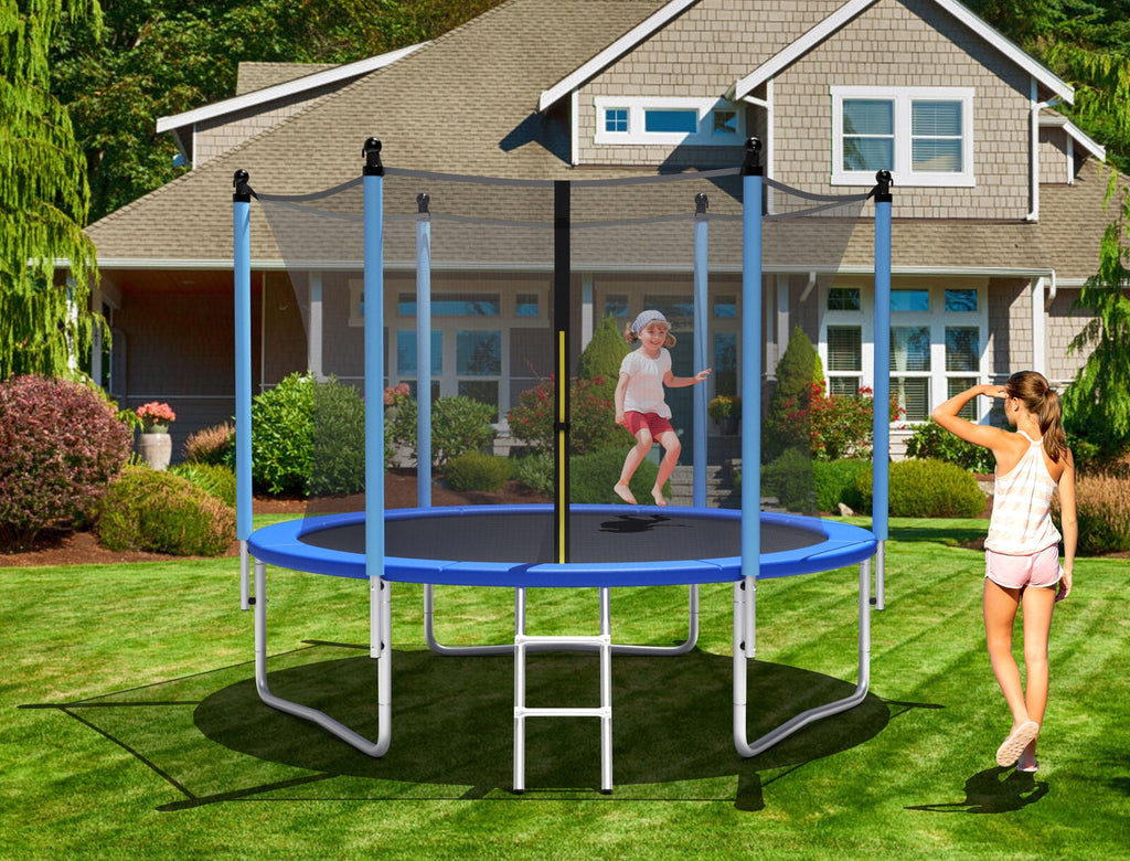 Outdoor Trampoline with Safety Closure Net-10 ft