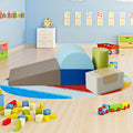 6 Piece Climb Crawl Play Set Indoor Baby Toddler-Gray