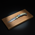 Ocean Wave Damascus Folding Knife - TF-086