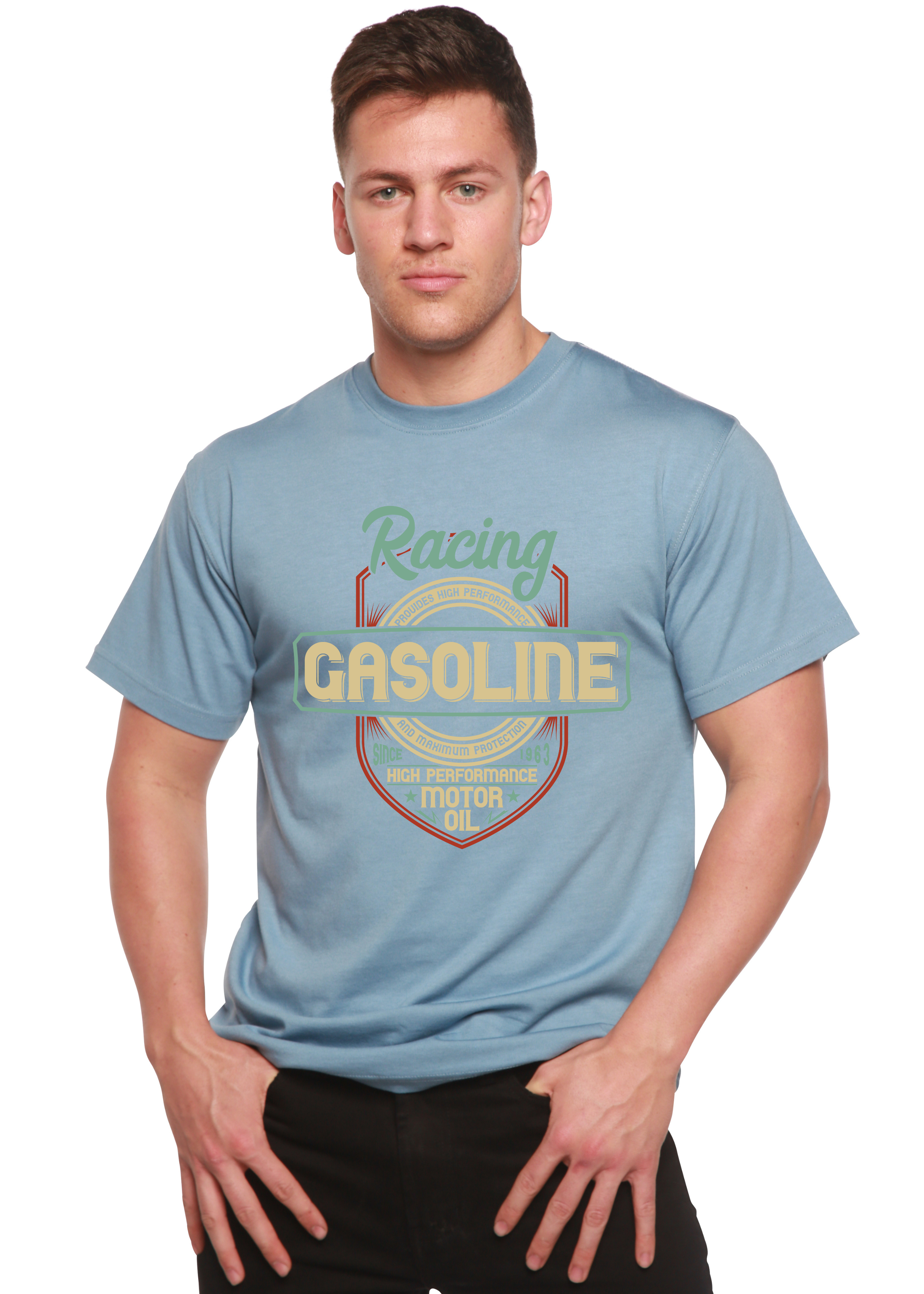 Racing Men's Bamboo Viscose/Organic Cotton Short Sleeve Graphic T-Shirt