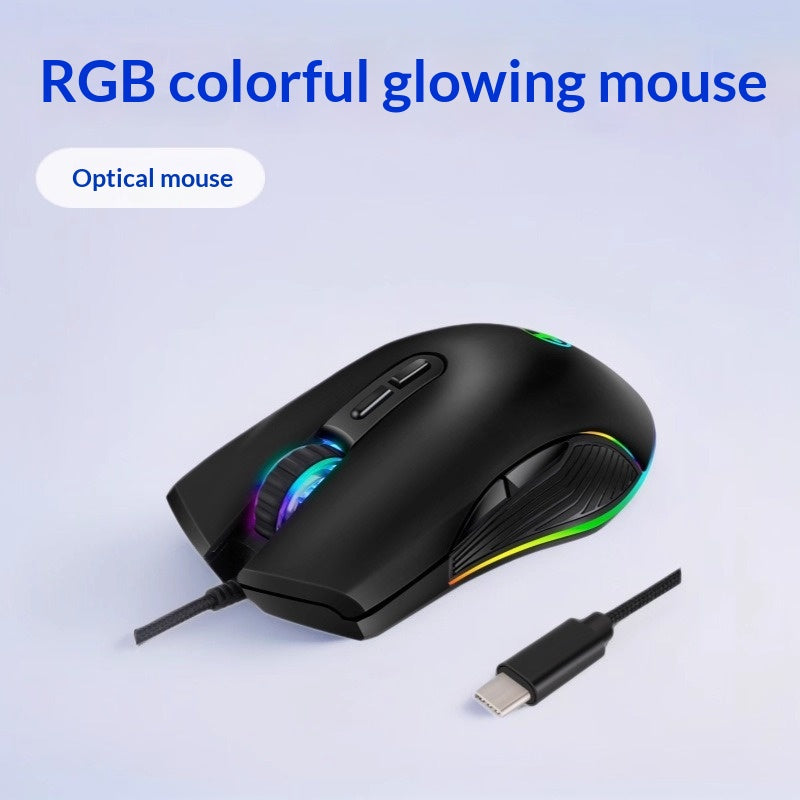 Ergonomic Design Wired RGB Professional Gaming Mouse Optical Gamer Mice Adjustable DPI Mouse With Backlight For Computer