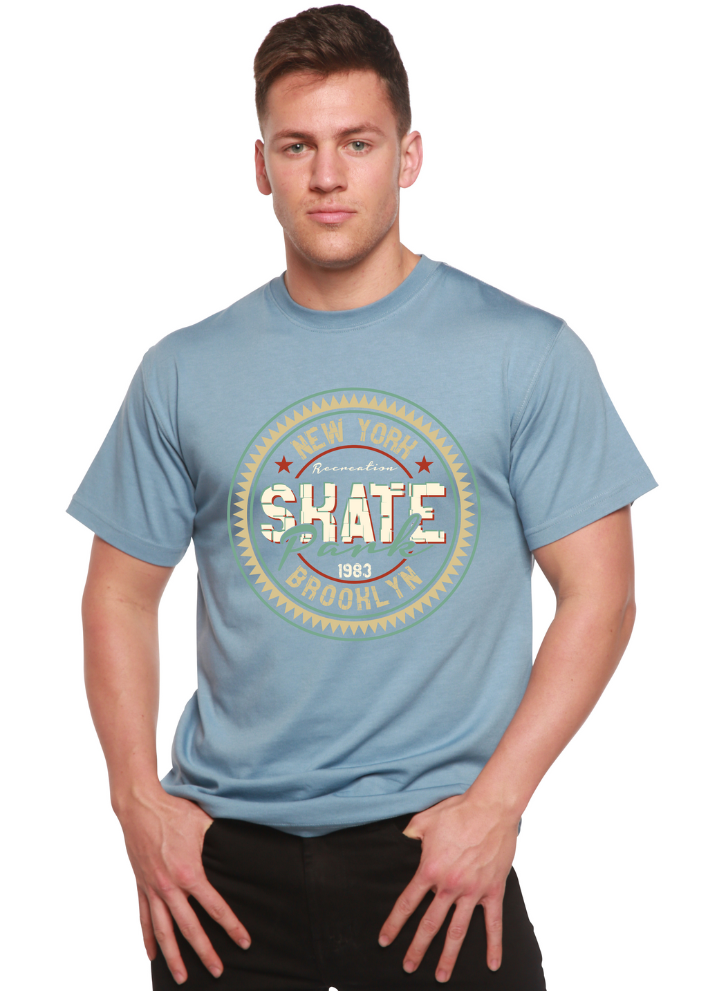New York Skate Pank Men's Bamboo Viscose/Organic Cotton Short Sleeve Graphic T-Shirt