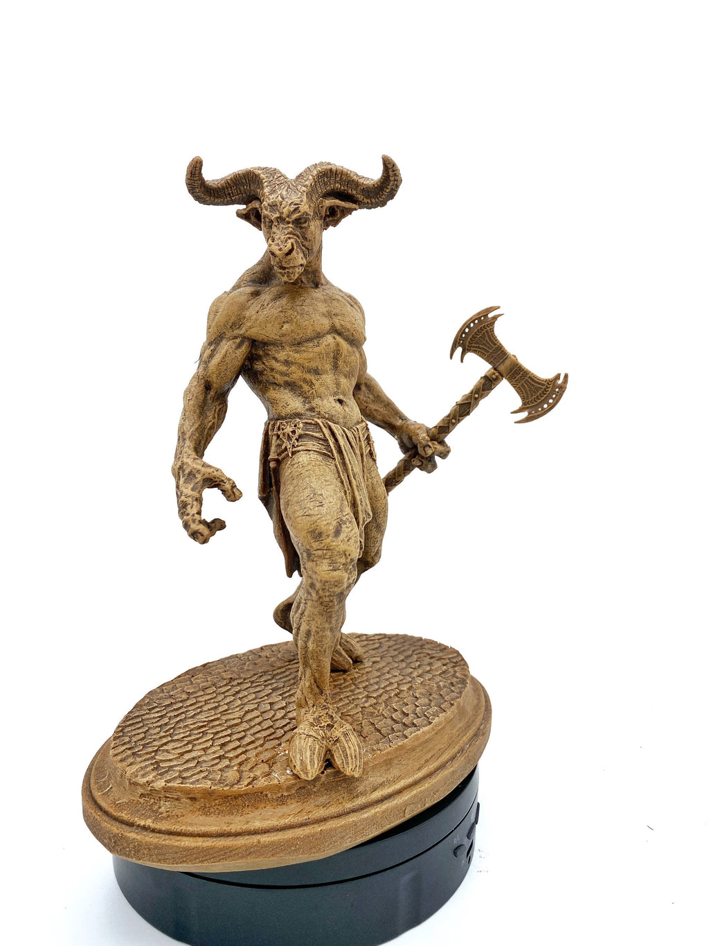 Minotaur Statue, Hand Painted Resin Sculpture | Mythical Creature Figurine | Unique Legendary Minotaur Monster Figurine. Fantasy Art Decor