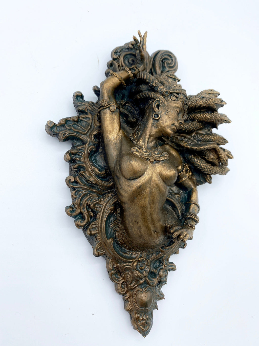 Medusa Small Plaque,  Resin Sculpture |. Mythological Creature Wall Art | Myths and Legends Character Statue | Fantasy Art Lover Gift