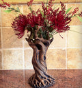 Tree Vase, Brown Finish | Unique Woodland Rustic Home Decor | Resin Sculpture Flower Vase, Nature Gift and Earthy Home Decor