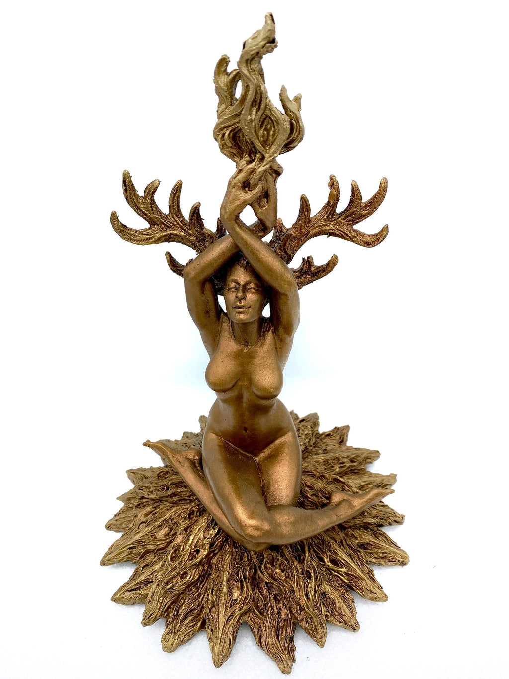 Prakrit Shakti: The Awakening Spirit, Hand Painted Resin Statue |  Mythical Yoga Meditation Figurine | Goddess Altar Statue for Yoga Lovers
