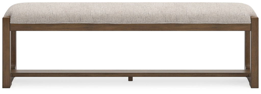 Cabalynn - Large Uph Dining Room Bench - Oatmeal / Light Brown