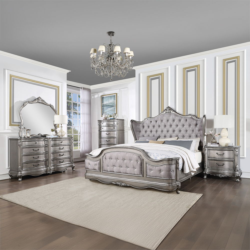 Ariadne - Nightstand - Antique Platinum