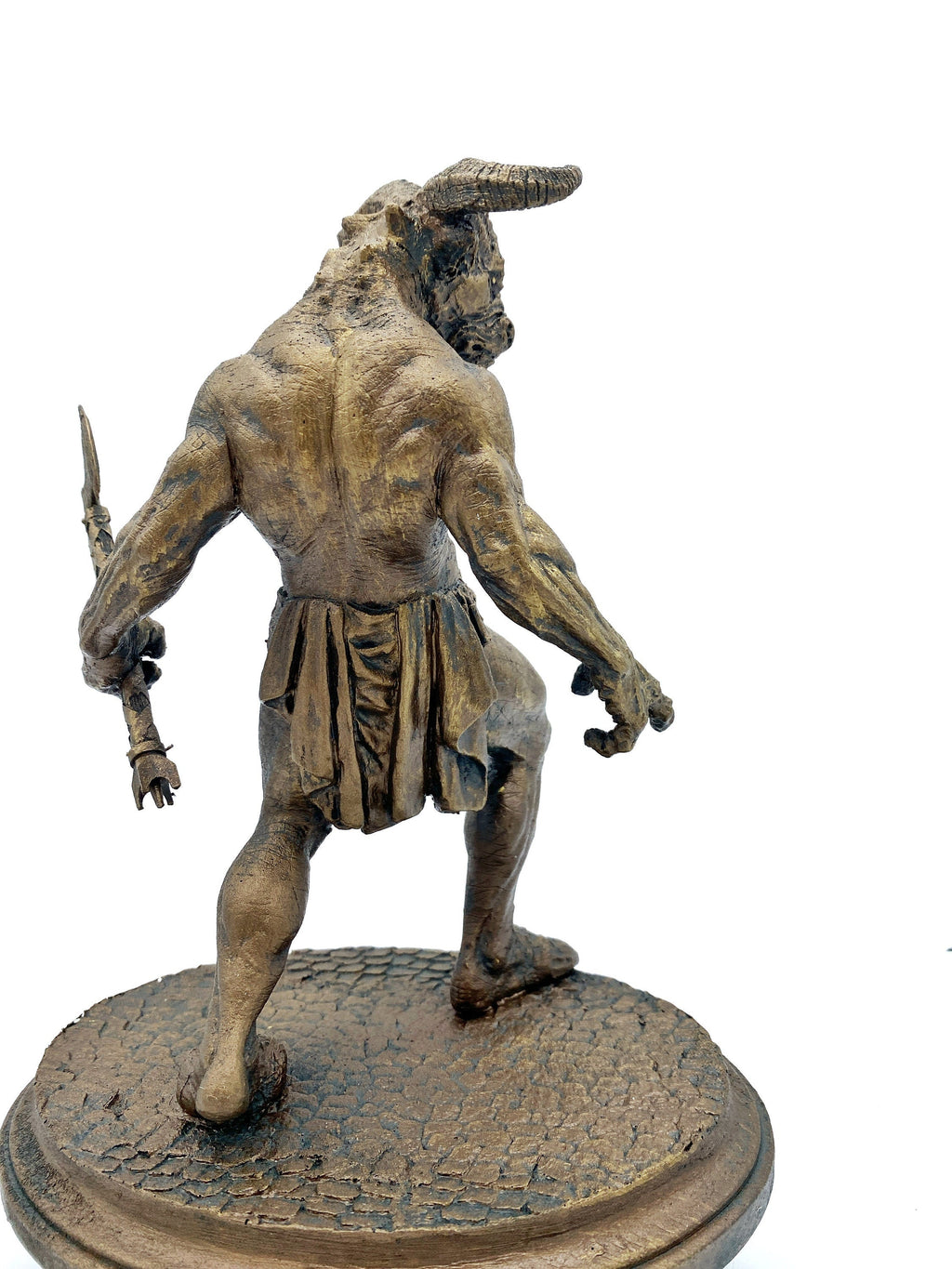 Minotaur Statue, Hand Painted Resin Sculpture | Mythical Creature Figurine | Unique Legendary Minotaur Monster Figurine. Fantasy Art Decor