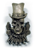 Baron Samedi Wall Plaque, Hand Painted Resin Sculpture | Voodoo Gothic Wall Art |  Spooky Samedi Skull Plaque for Gothic Home Decor