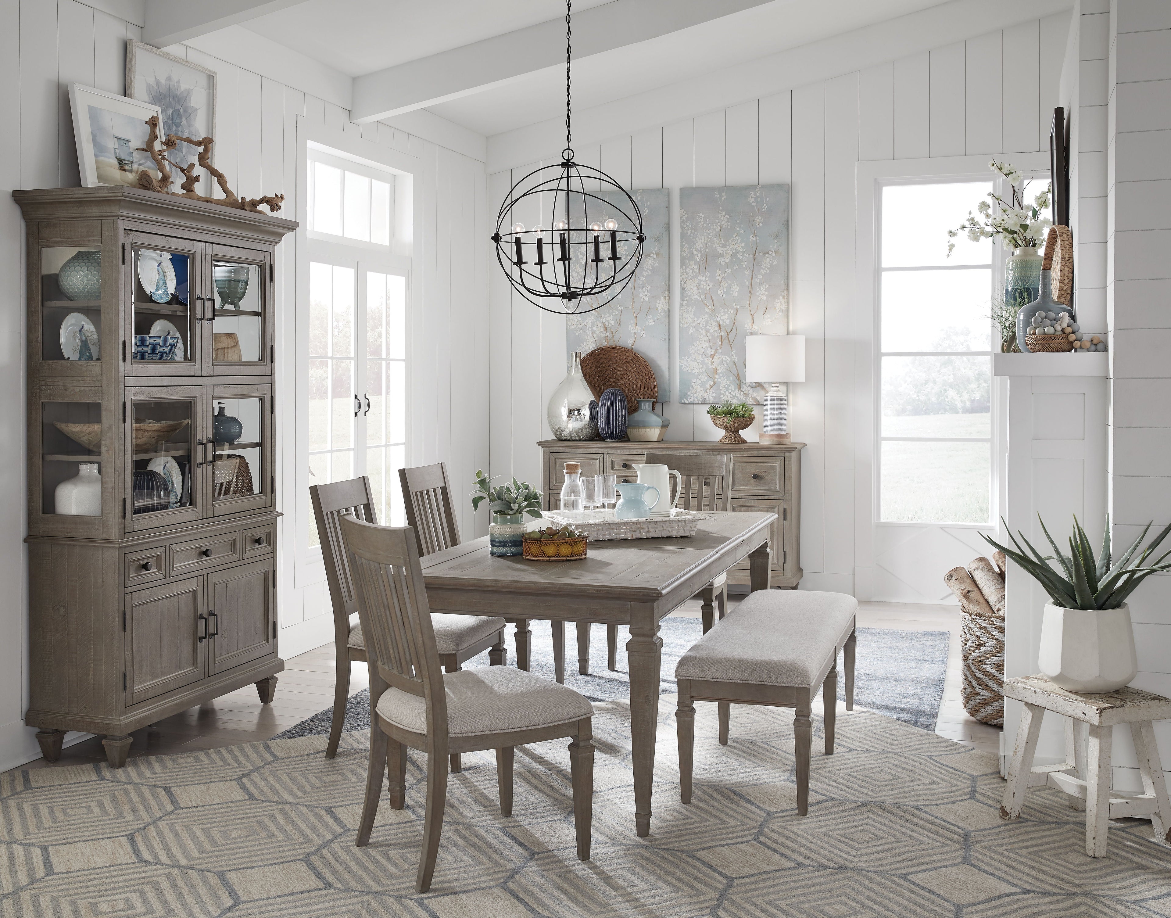 Lancaster - Dining Side Chair With Upholstered Seat (Set of 2) - Dovetail Gray