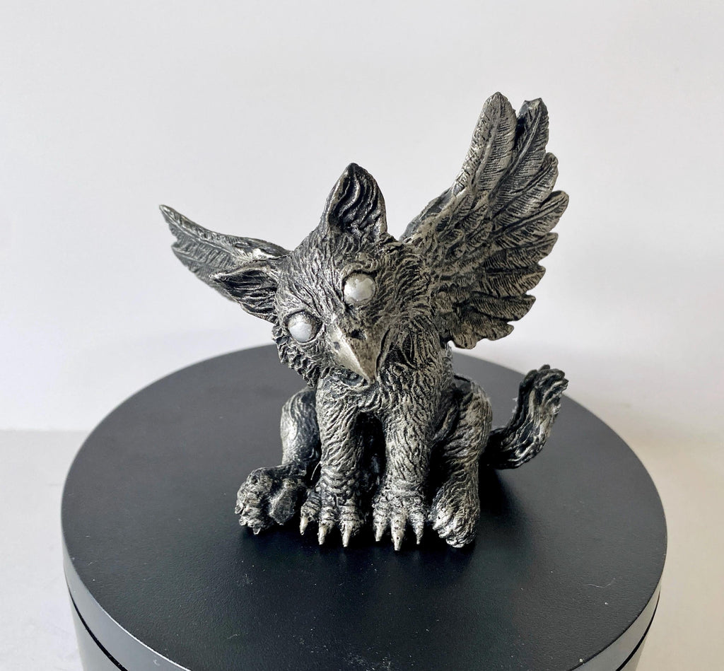 Baby Griffin Statue, Hand Painted Resin Sculpture | Mythical Creature Figurine | Unique Legendary Baby Griffin Figurine. Fantasy Art Gift