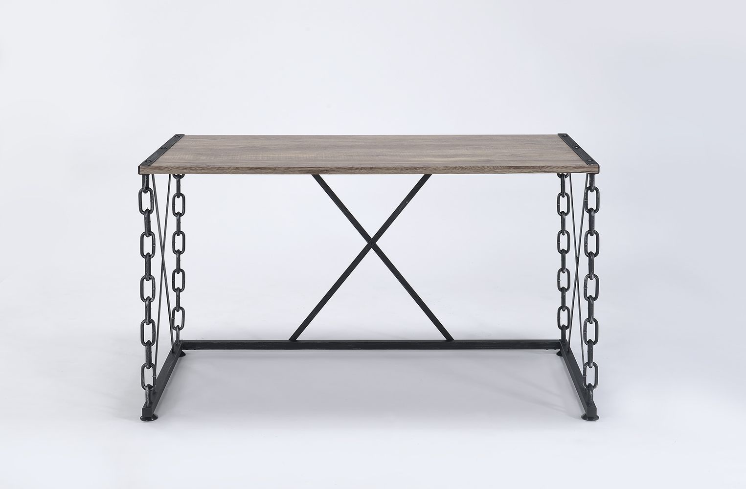 Jodie - Console Table (Same 92248) - Rustic Oak & Antique Black