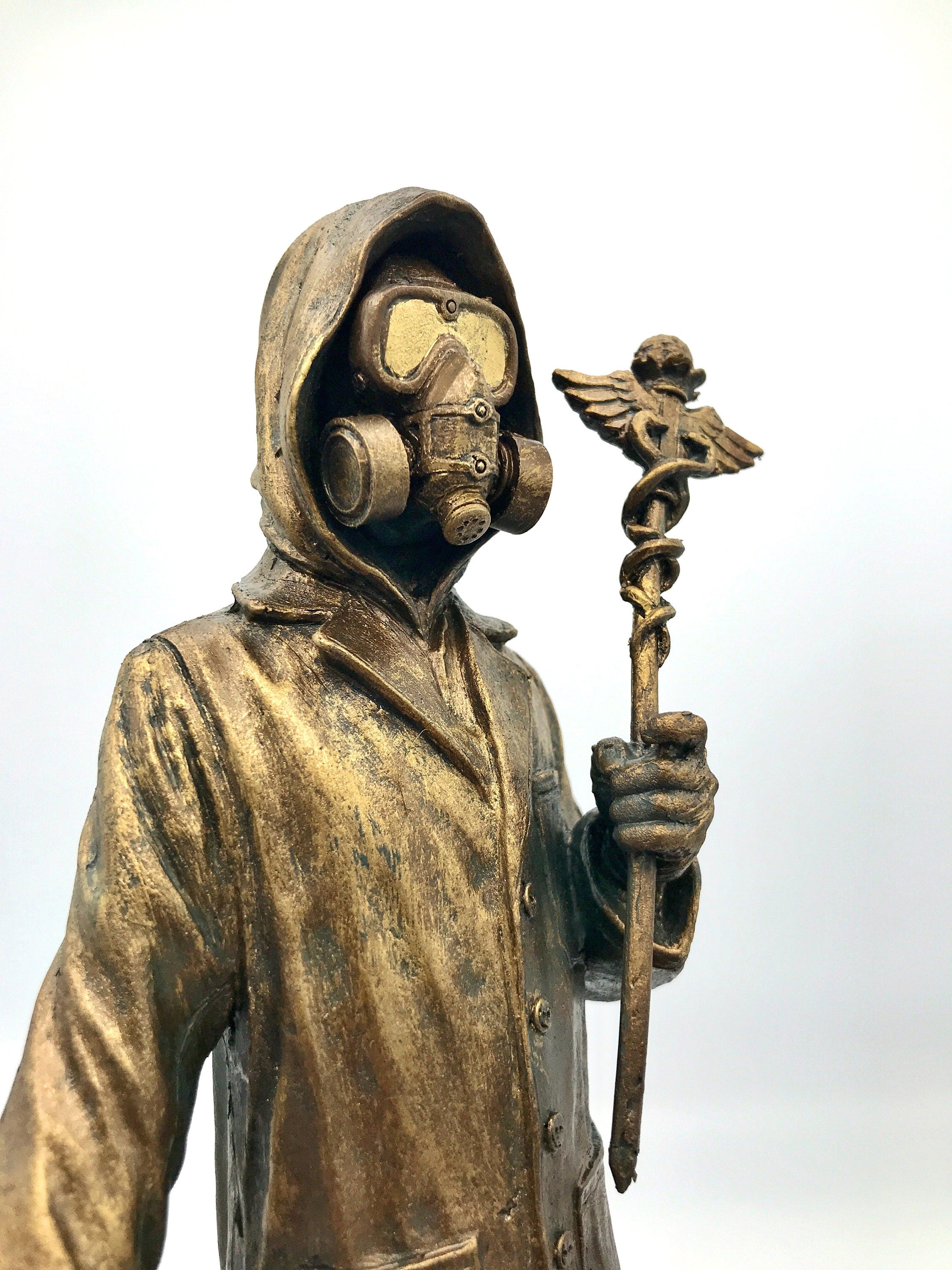 Healthcare Worker Bust, Bronze Finish,  Doctors Without Borders Charity