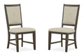 Westley Falls - Step Up Side Chair With Upholstered Seat & Back (Set of 2) - Graphite