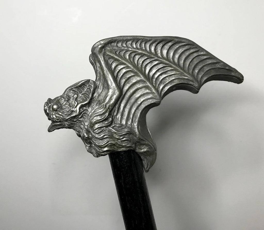 Vampire Bat Cane, Hand Sculpted Walking Stick | Victorian Gothic Cane |Dark Fantasy Cosplay Vampire Bat Cane, Halloween and Gothic Accessory