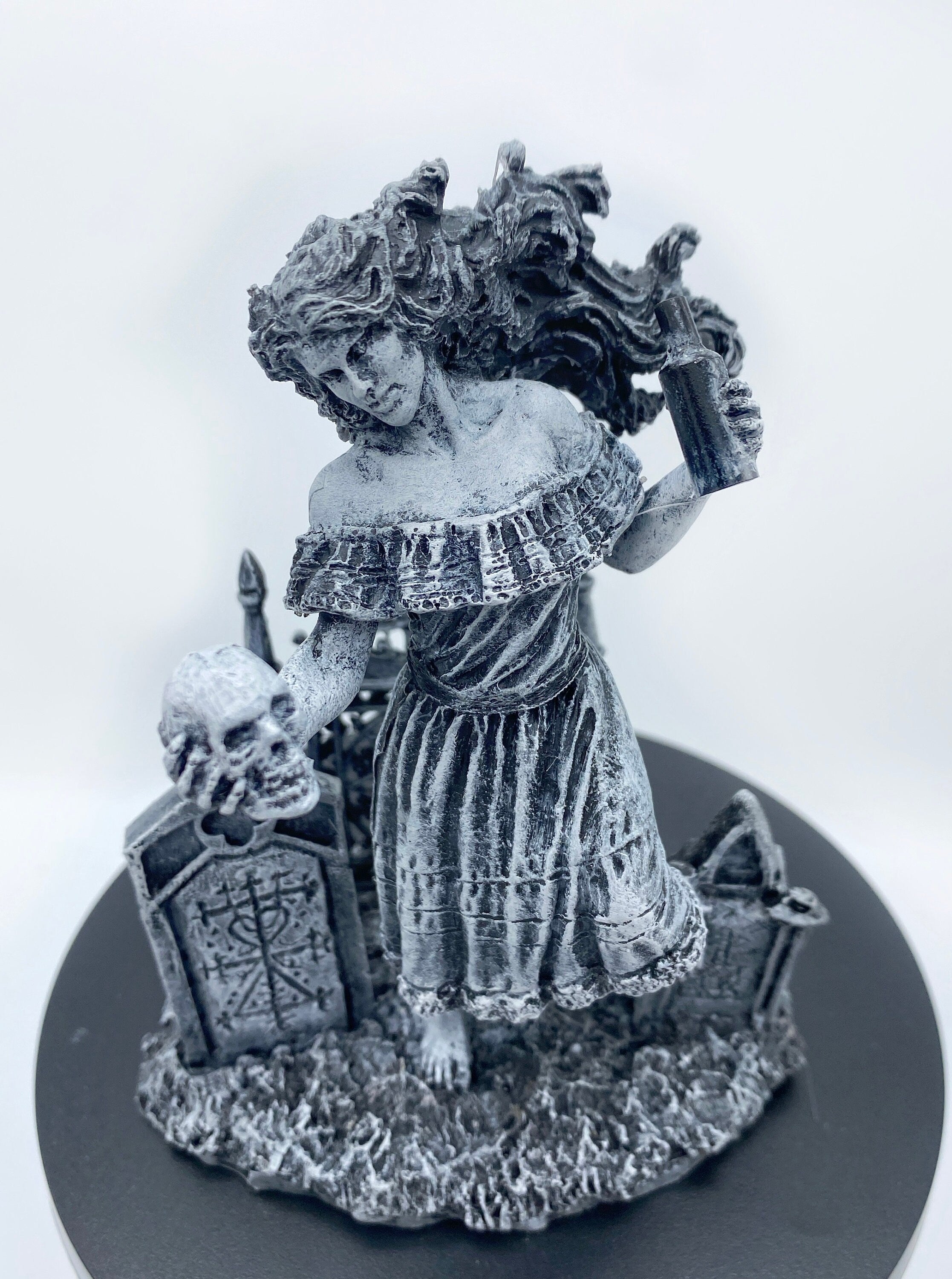Witch’s Sabbath: Maman Brigitte, the Voodoo Death Loa Statue | Voudou Folklore Pagan Witchcraft Figurine | Witchy Art for Gothic Home Decor