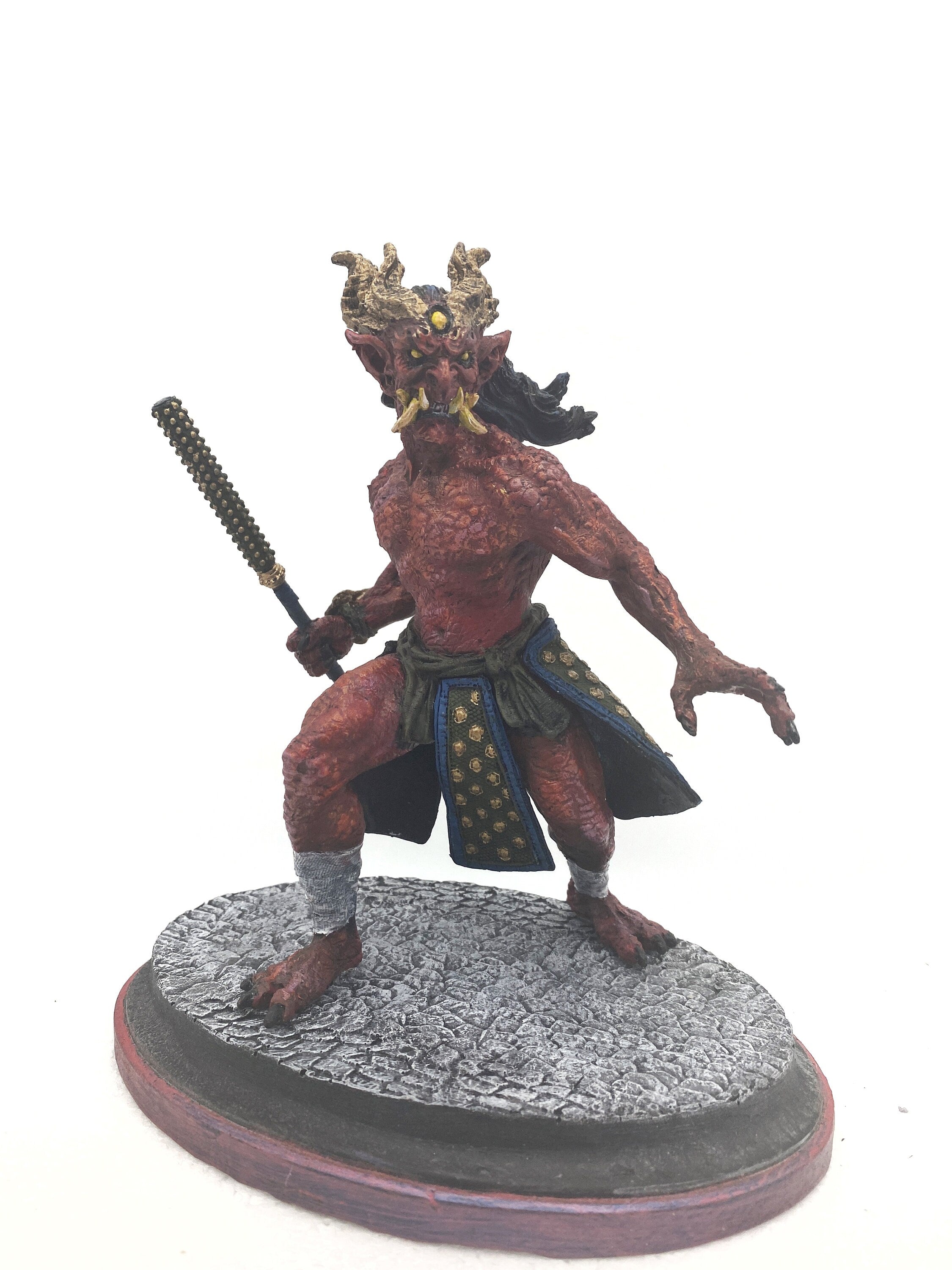 Oni Statue, Full Color, Red