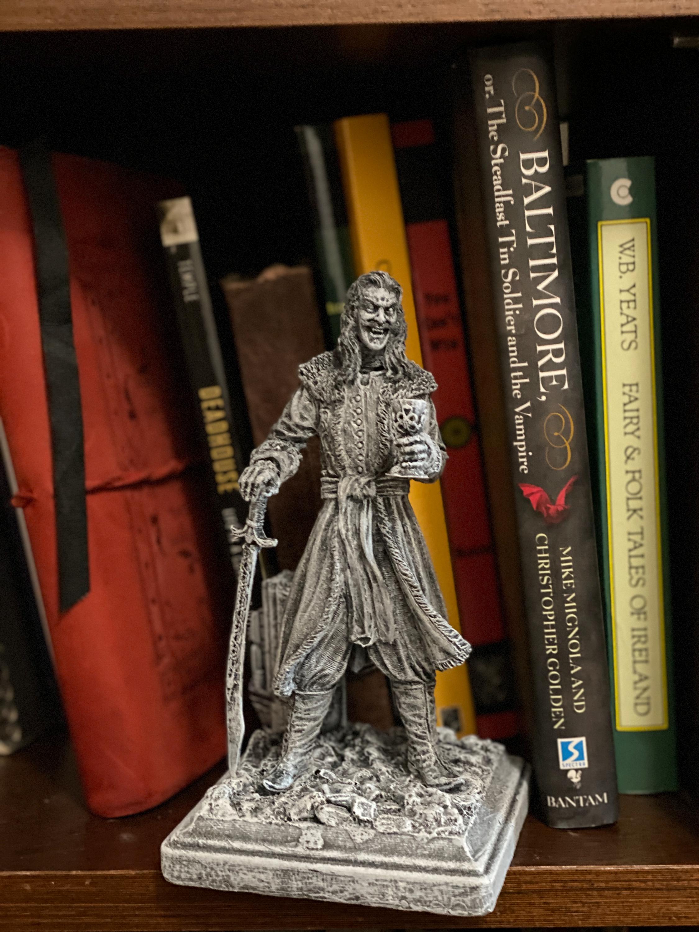 Dracula: Vlad the Impaler Statue, Hand Painted Resin Sculpture | Legendary Vampire Figurine |Undead Vlad Tepes |Gothic Gift and Spooky Decor