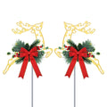 2-Pack LED Christmas Reindeer Pathway Stake Lights – Battery Powered