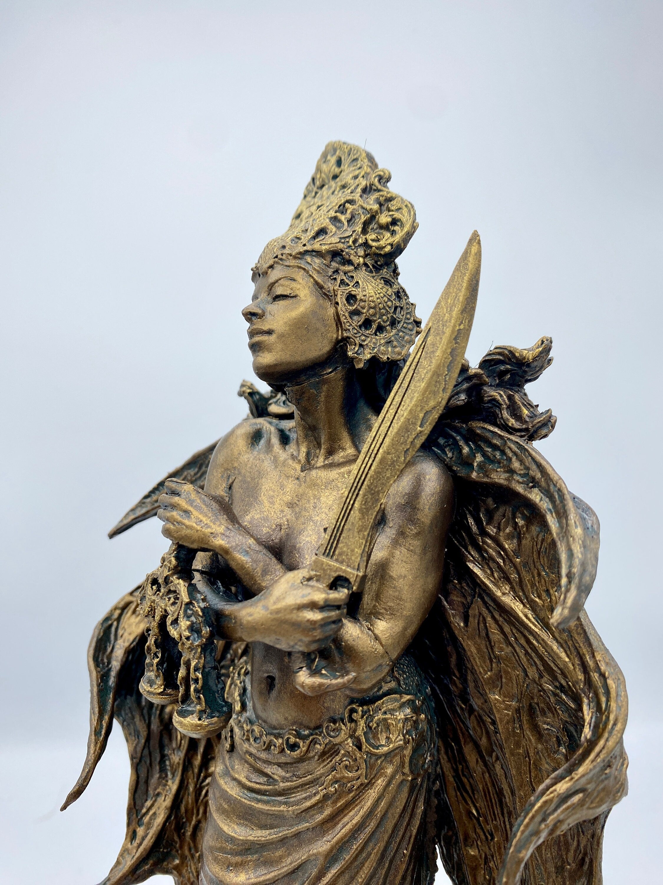 Nemesis/ Themis Statue: Goddess of Justice and Vengeance | Mythological Gods Figurine | Myths and Legends Statue |Statue for Gothic Decor