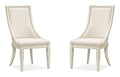 Newport - Dining Arm Chair With Upholstered Seat & Back (Set of 2) - Alabaster