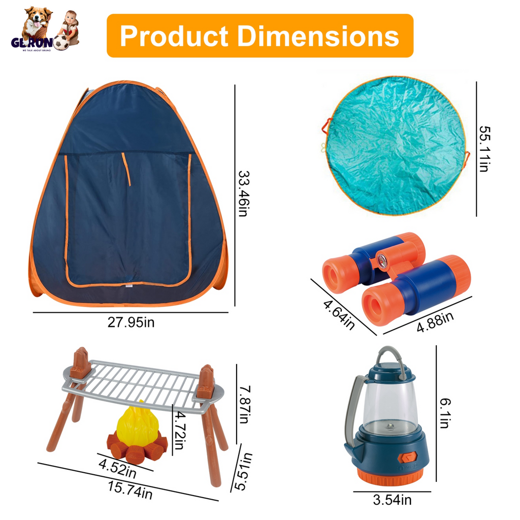 GBruno 56Pcs Kids Camping Toy Set