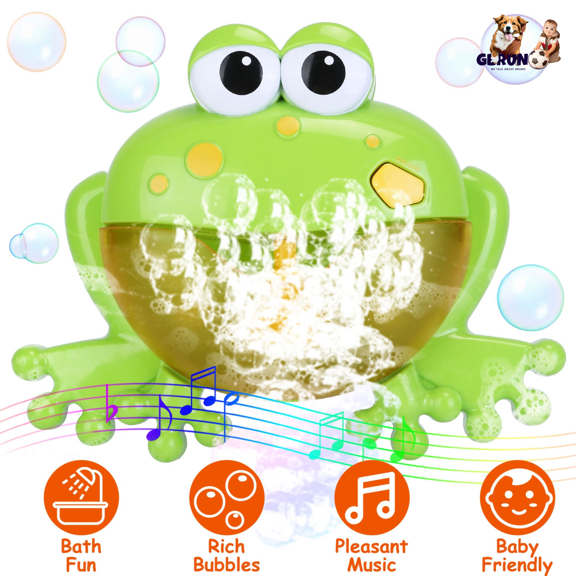 Frog Musical Bubble Bath Maker Baby Bath Toys for Bathtubs Toddler Bubble Machine for Bath Fun