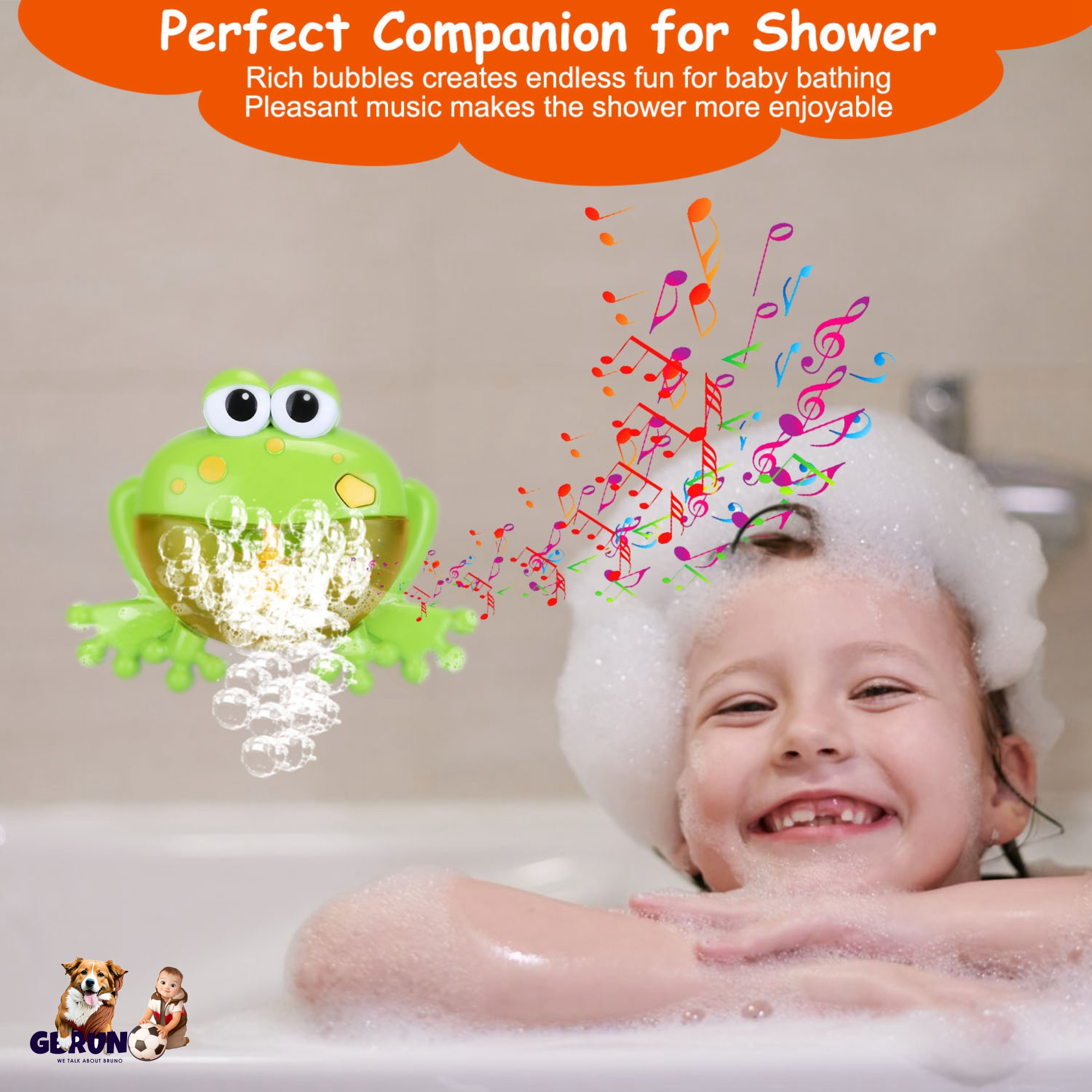 Frog Musical Bubble Bath Maker Baby Bath Toys for Bathtubs Toddler Bubble Machine for Bath Fun
