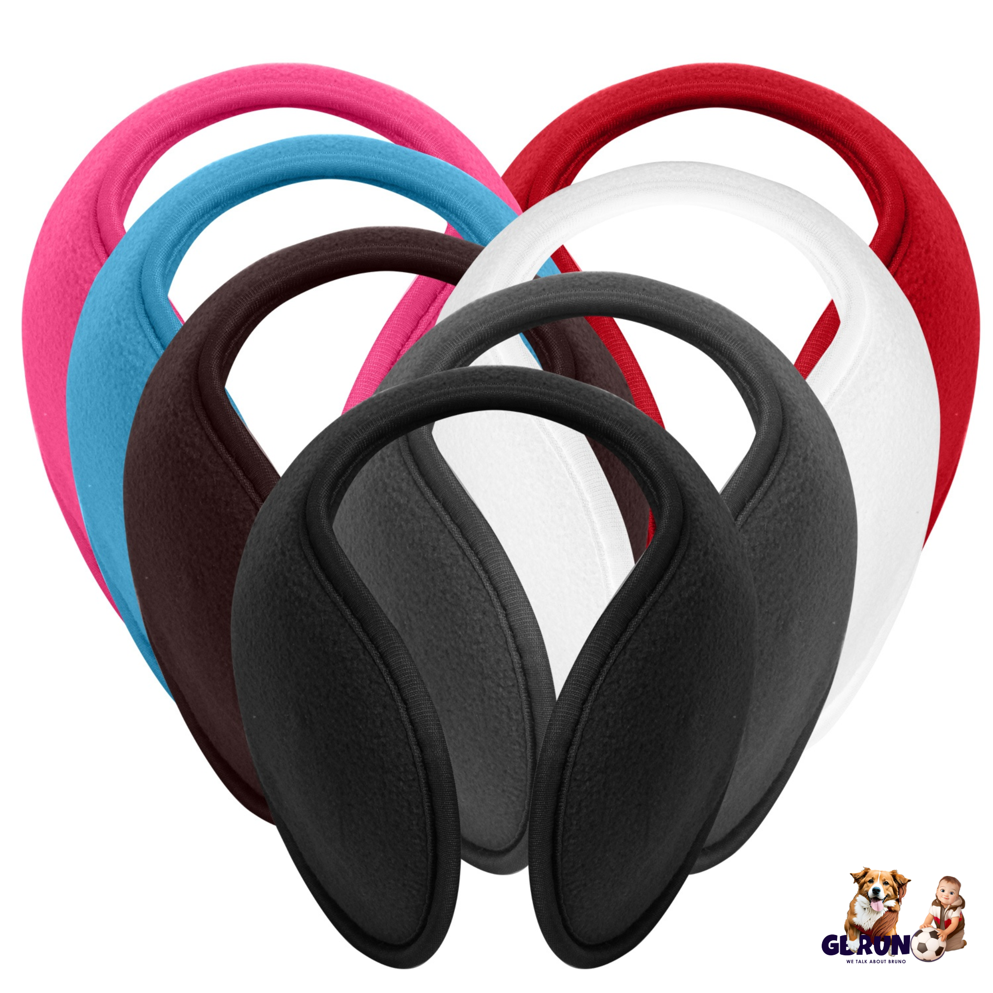 2Pcs Ear Warmers Unisex Winter Earmuffs Behind-the-Head for Winter Running Walking Dog Travel
