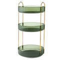 3 Tier Rotating Makeup Organizer 360¡ Spinning Perfume Cosmetic Storage Tray 55LBS Load Countertop Shelves for Lotion Lipstick