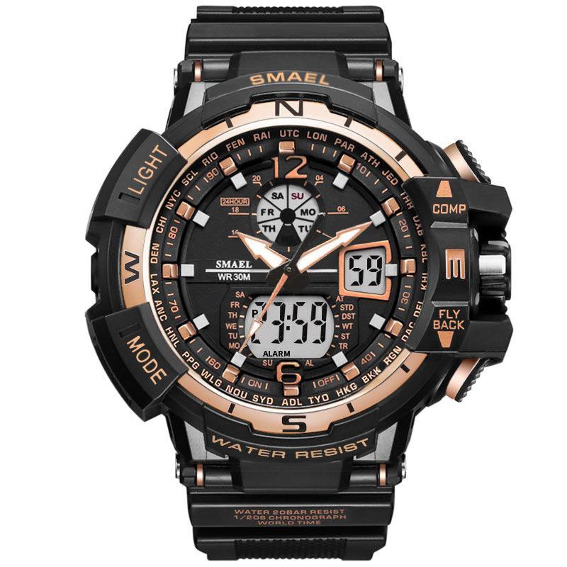 NEW Modern RED Sport Watch For Men and Woman With LED Digital Quartz Display Men's Top Brand Luxury Digital-watch Relogio Masculino In Army Military Popular Design Waterproof 50M