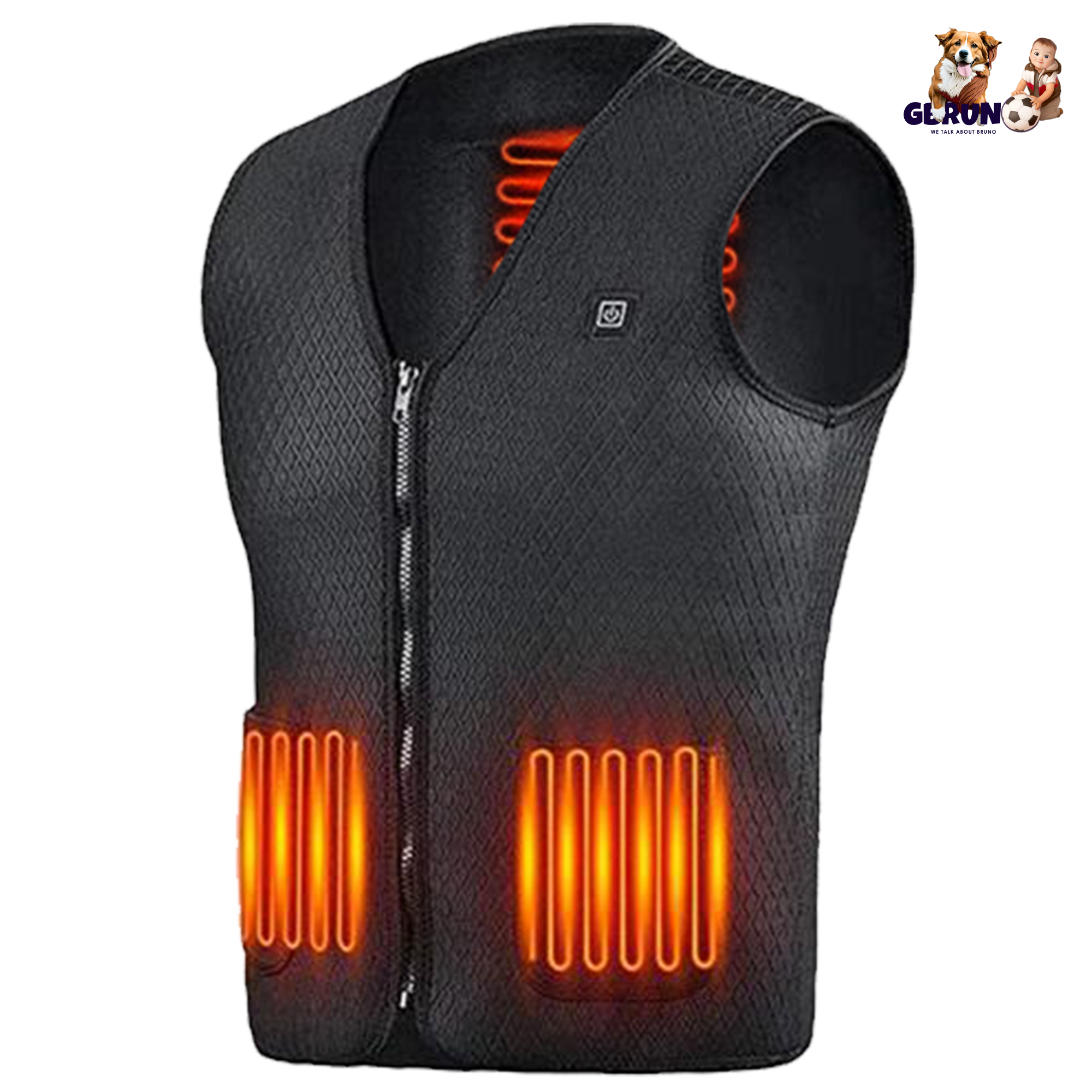 Heat Jacket Vest 3 Heating Gear Adjustable USB Heated Vest Warm Heat Coat Vest w/ 5 Heating Zones For Men Women Winter Outdoor Activity