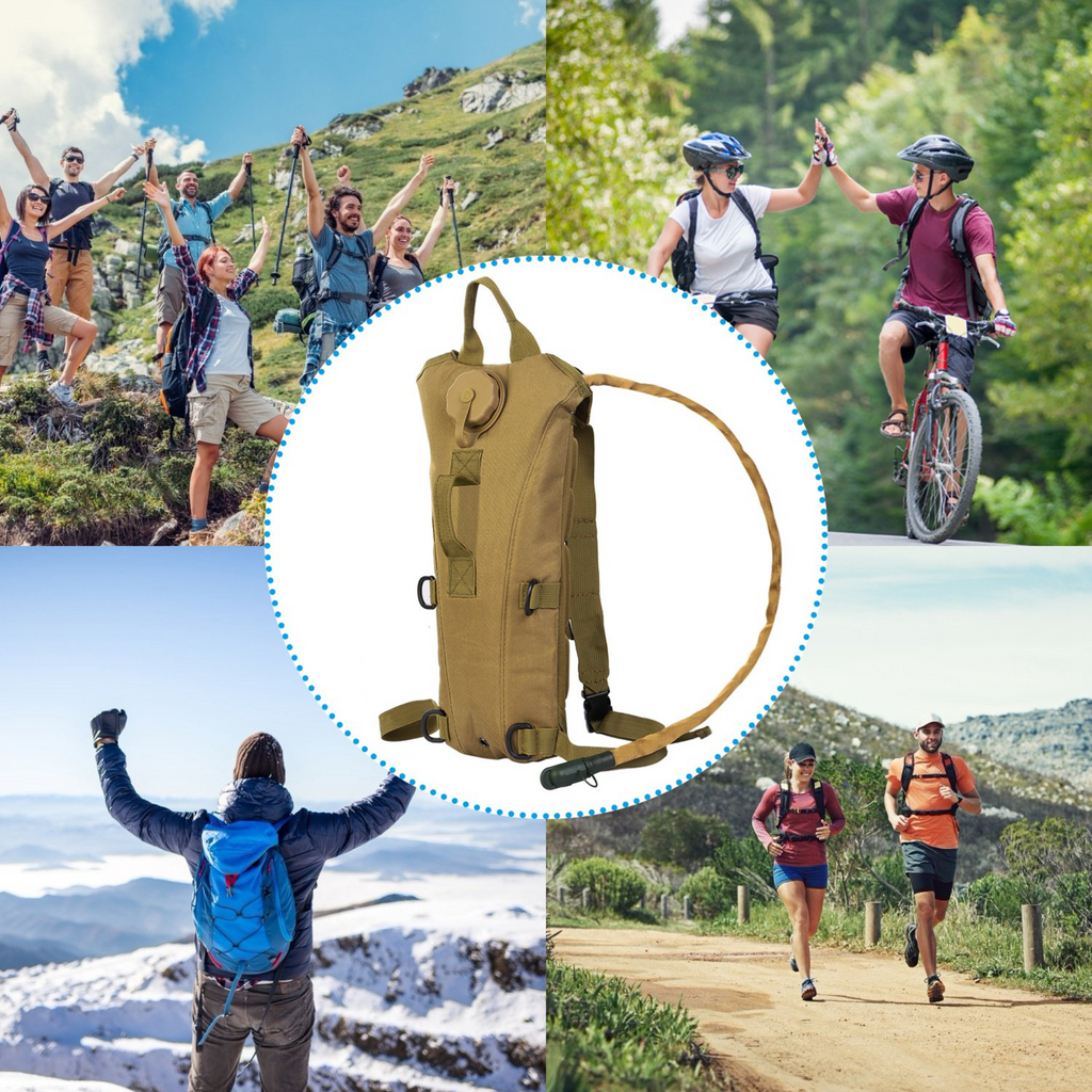 iMounTEK Tactical Hydration Pack 3L Water Bladder Adjustable Water Drink Backpack for Hiking Cycling Climbing Running