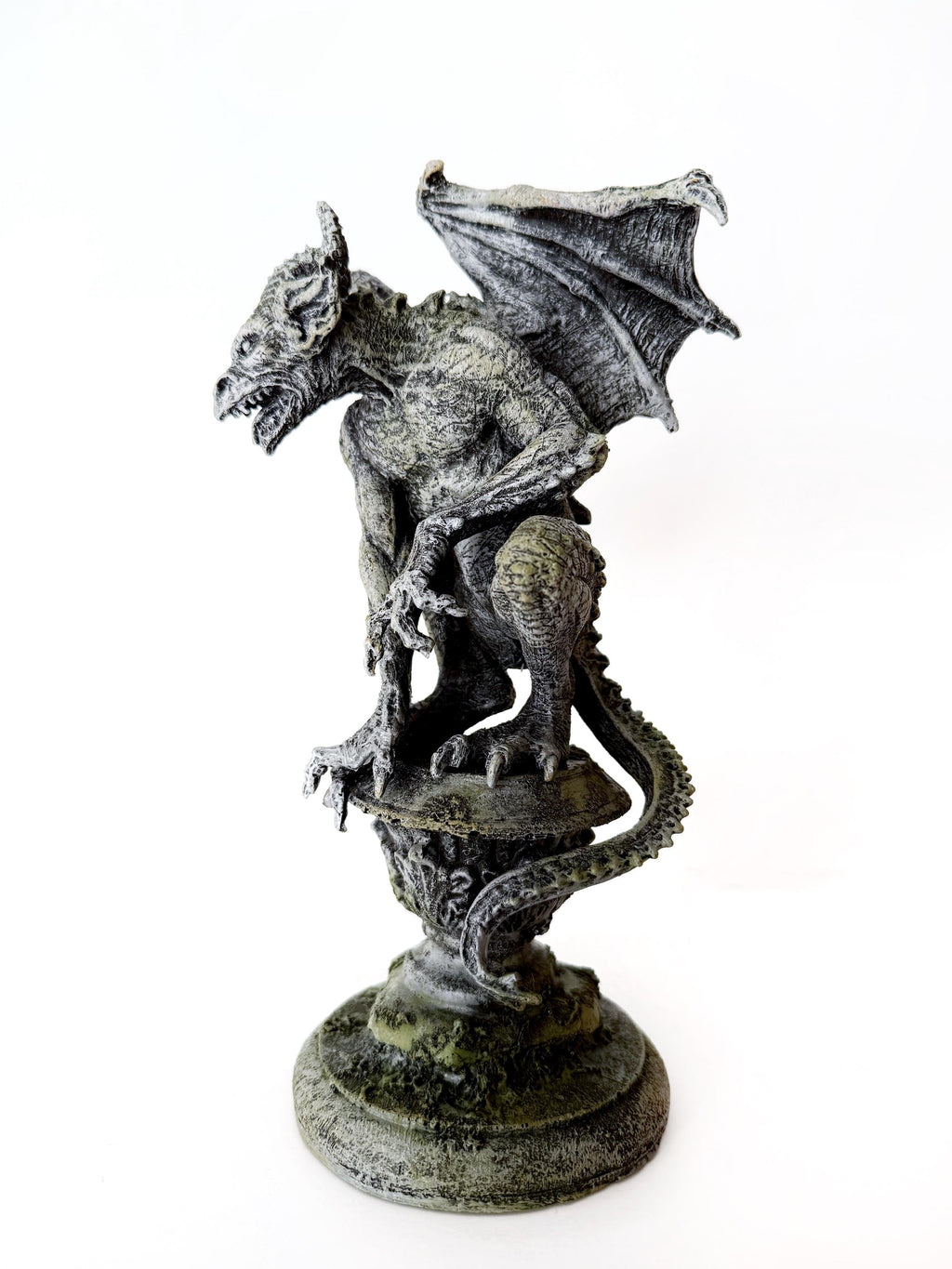 Gargoyle Statue, Hand Painted Resin | Legendary Medieval Monster Figurine | Demon Gargoyle Statue for Fantasy Art lover and Gamer Decor