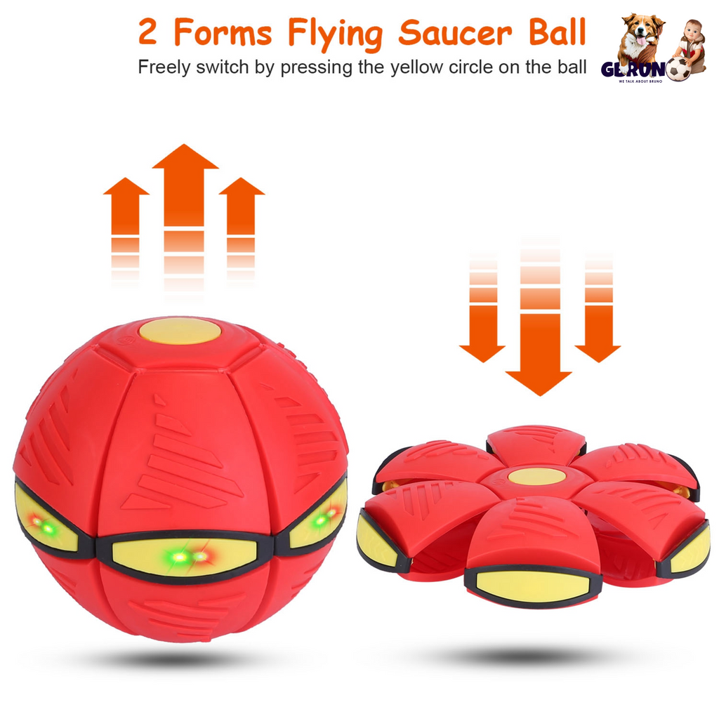 4 Pack Flying Saucer Ball Electric Colorful Flying Toy UFO Ball with LED Lights for Pet Children Outdoor Toy