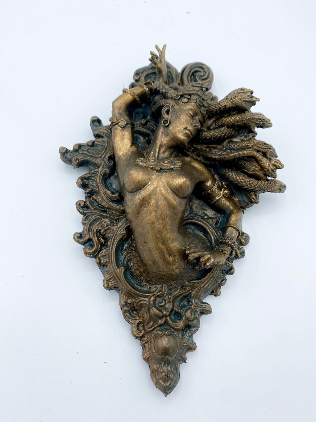 Medusa Small Plaque,  Resin Sculpture |. Mythological Creature Wall Art | Myths and Legends Character Statue | Fantasy Art Lover Gift